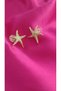 316L Steel Starfish Figured Gold Color Women's Earrings – Stylish Summer Themed Seashell Style Earrings - 4