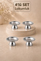 4-Piece Silver Presentation Bowl with Spike Pattern - Chocolate Delight Bowl for Coffee Sides and Treats