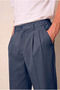 Men's Relaxed Fit Double Pleated Elastic Waist Trousers - 3