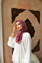 Mosaic Patterned Aqua Soft Scarf 90X90 Soft Textured Hijab Women's Scarf - 4