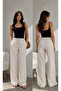 Summer Linen Trousers Cream Color - 2