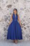 Indigo Gold Buttoned Neck Tie Dress