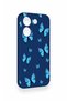 Poco X8 Pro Compatible Blue Butterfly Pattern Silicone Case - 3