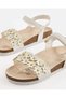 Girls White Floral Cork Sandals - 3