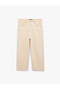 Normal Waist Cotton Pocketed Comfortable Fit Barrel Fit Jean Trousers - 5