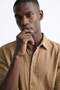 Men's Short Sleeve Shirt - Brown - 3