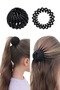 1 Piece Multifunctional Accordion Hair Clip - Black Bun and Ponytail Styling Tool - 2