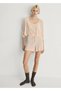 Openwork knitted detailed pajama top - 2