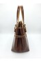 Genuine Leather, Handmade, Zippered Organizer, Tote Women's Shoulder Bag - 6