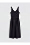 Nevavm V-Neck Waist-Slit Dress with a Difference - 5