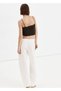 Askılı ince triko crop bluz - 4