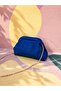 Shiny Denim Textured Navy Blue Clutch Handbag with Chain Strap ((Marteniçka Bracelet Is a Gift! !))