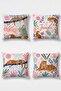 Sleeping Leopard Patterned 4-Piece Throw Pillow Cover Set - 3
