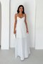 Women's Striped Suspender Tie Detailed V-Neck Long Dress Summer Loose Maxi Dress - 5