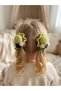 Girl's Knitted Snapback Hat Buckle (Green Shades)