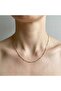 Thin Twisted Chain Gold Beaded Satellite Necklace Minimalist Necklace - 3