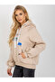 Hanorac Dama Maneca lunga, Guler inalt, ex moda, Bej Casual - 5