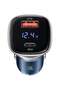 Fast Car Charger 45W with Dual Ports & Digital LED Display – Smart Quick Charge QC 3.0, Universal Phone Car Charger - 3