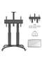 Heavy Duty Aluminum Rolling TV Cart for 65-85" Flat Screens, Mobile TV Stand with Load Capacity up to 57kgs - 3