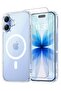 iPhone 17 6.3" Clear Case with Tempered Glass Screen Protector, MagSafe Compatible, Anti-Yellowing