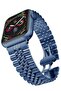 Stainless Steel Replacement Band for Apple Watch Ultra & Series 2–10 – Solid Metal Bracelet Strap Compatible with 49mm/45mm/44mm/42mm (Blue)