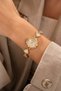 Swi̇ss Women's Gold Steel Bracelet Watch with White Dial and Crystal Stone Detail Vintage Luxury Elegant Women's Wristwatch 2026 - 2
