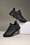 Men NECTER Marathon Cushion Lace-Up Running Shoes-Black - 2