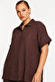 Textured Wrinkled Fabric Soft Double Set Short Sleeve Shirt and Pants Set - 3