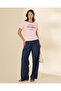 Women Pink Printed Rib Neck T-Shirt - 5