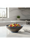 Navy Blue & Brown Round Reactive Glaze Ceramic Serving Bowl 25 cm - 3