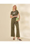 Women Green WideLeg Pull On Pants - 5