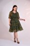 Women's Plus Size Chiffon Floral Dress - 8