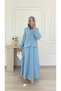Molly Nelly Women's Collared Muslin Suit with Gathered Skirt - 3
