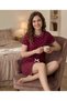 Breathable Fabric Women's Pajama Set with Shorts Women's Nightgown - 3