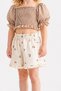 Girl's Floral Muslin Shorts 1-4 Years Old Comfortable Loose Fit Summer Shorts - 2