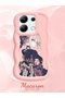 Redmi Note 13 4g Compatible Case Camera Protector Pink Silicone Couple Phone Case Girl Pattern - 2