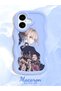 iPhone 17 Compatible Case Camera Protector Blue Silicone Couple Phone Case Girl Pattern - 2