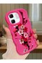 Infinix Hot 50I Compatible Case Camera Protector Red Silicone Couple Phone Case Floral Pattern