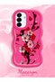Samsung Galaxy A17 Compatible Case Camera Protector Red Silicone Couple Phone Case Floral Pattern - 2