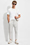 Men's Alfred Elastic Waist Gabardine Trousers - Light Blue