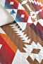 Bohemian Geometric Young Room Single Pique Set - Ethnic Orange 160X220 cm Quilted Bedspread - 3