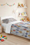 Geometric Blue Young Room Single Pique Set-Pastel Gray Mustard 160X220 cm Quilted Bedspread - 6