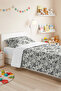 Floral Gray Modern Single Pique Set - Botanical White Anthracite 160X220 cm Quilted Bedspread - 6