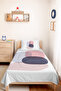 Modern Geometric Youth Room Single Pique Set - Gray Pink 160X220 cm Quilted Bedspread - 6