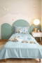 Blue Balloon Children's Teen Room Single Pique Set - Pastel 160X220 cm Quilted Bedspread - 8