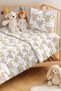 Pink Elephant Heart Girl's Decorative Pique Set - Pastel Gray Yellow Baby Room Bedspread - 160X220 cm - 2