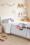 Panda Pink Pastel Girls' Pique Set - Floral White Mint Baby Room Bedspread - 160X220 cm - 5