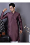 Mens Self Design Cotton Silk Kurta Set - 6