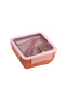 - Lunch Box With 2 Compartments, Spoon And Fork - Pink - 1100ml