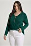 Women's Half Zipper Detailed Plus Size Blouse 1387-23 - 2